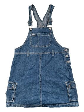 Vintage Request blue denim cargo overall dress